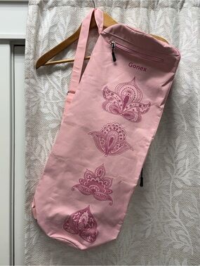 Gonex Pink Floral Yoga Mat/Bag